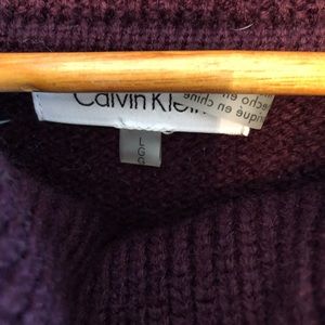 Calvin Klein Sweaters - Calvin Klein Purple Cable Knit Cowl Neck Sweater Calvin Klein Sweaters - Calvin Klein Purple Cable Knit Cowl Neck Sweater